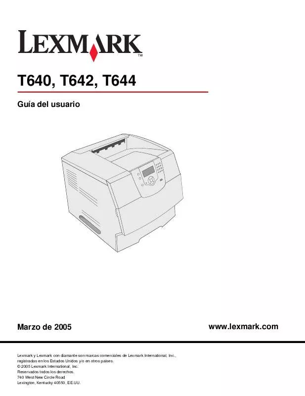 Mode d'emploi LEXMARK T640