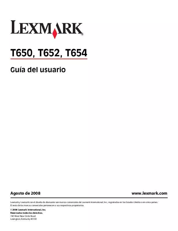 Mode d'emploi LEXMARK T652
