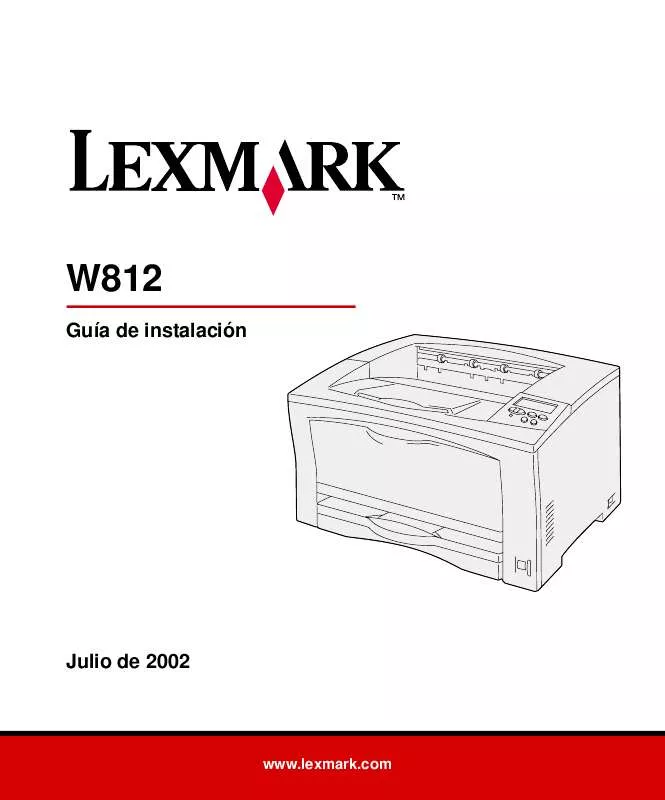 Mode d'emploi LEXMARK W812
