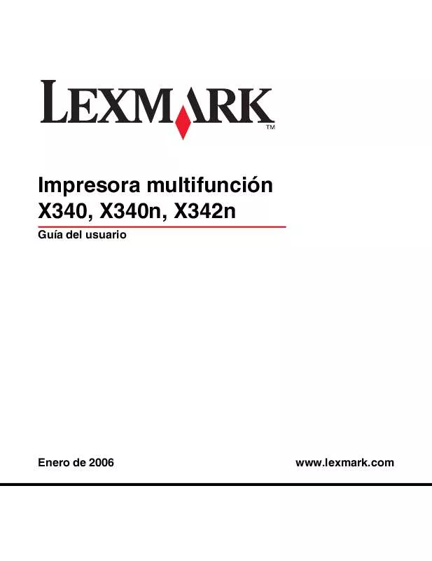 Mode d'emploi LEXMARK X340