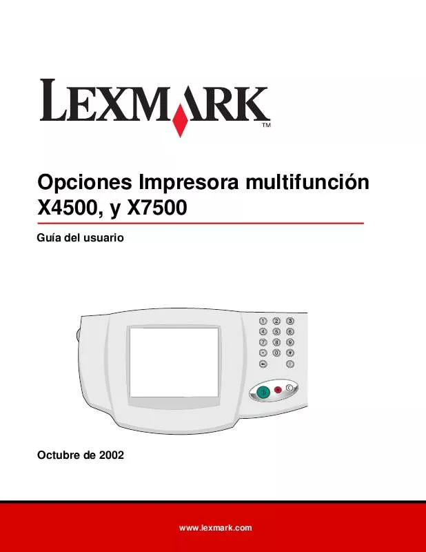Mode d'emploi LEXMARK X4500 MFP