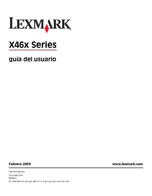 Mode d'emploi LEXMARK X466DTE