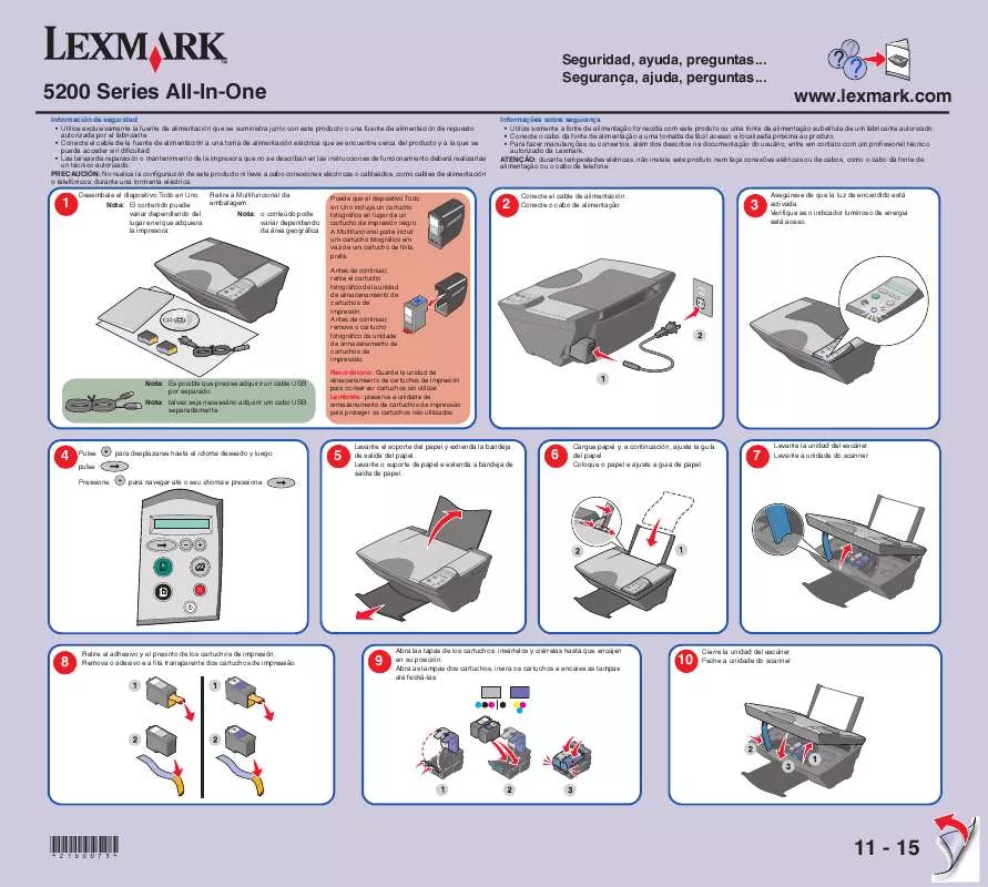 Mode d'emploi LEXMARK X5250