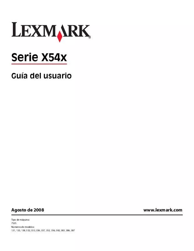 Mode d'emploi LEXMARK X543