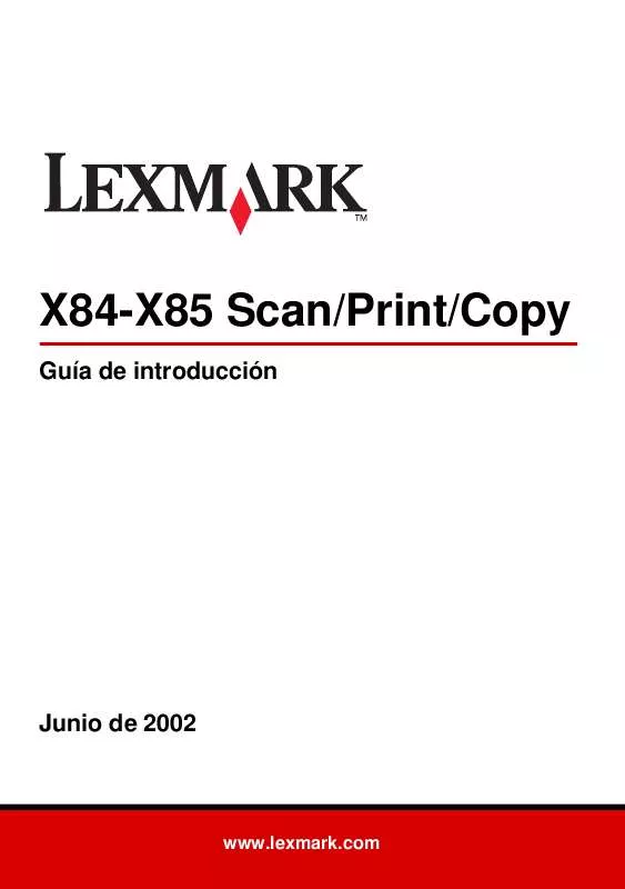 Mode d'emploi LEXMARK X85