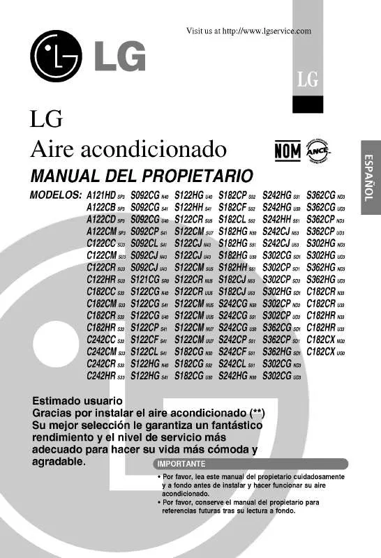 Mode d'emploi LG C182HR.S33
