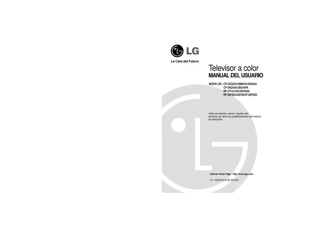 Mode d'emploi LG CP-29Q54A