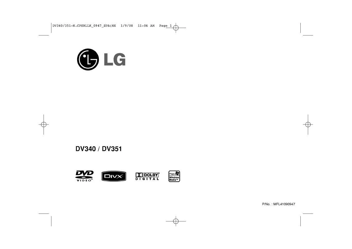 Mode d'emploi LG DV340