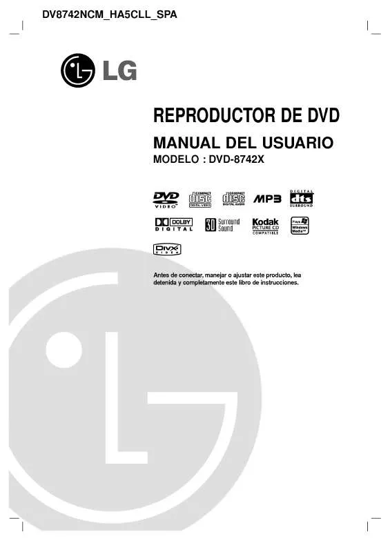 Mode d'emploi LG DVD-8742X