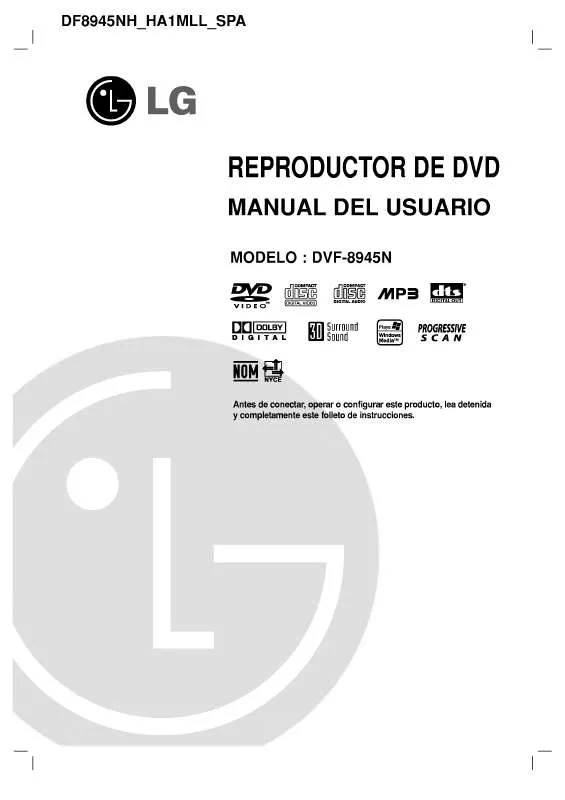 Mode d'emploi LG DVF-8945N