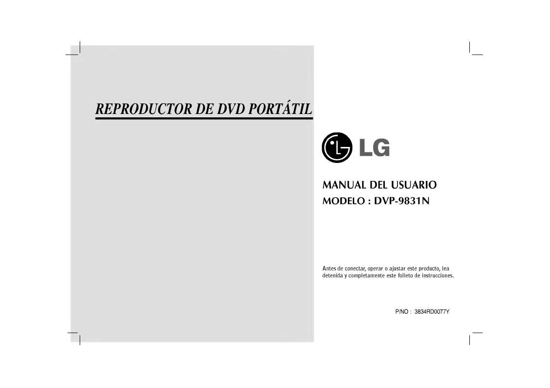 Mode d'emploi LG DVP-9831N