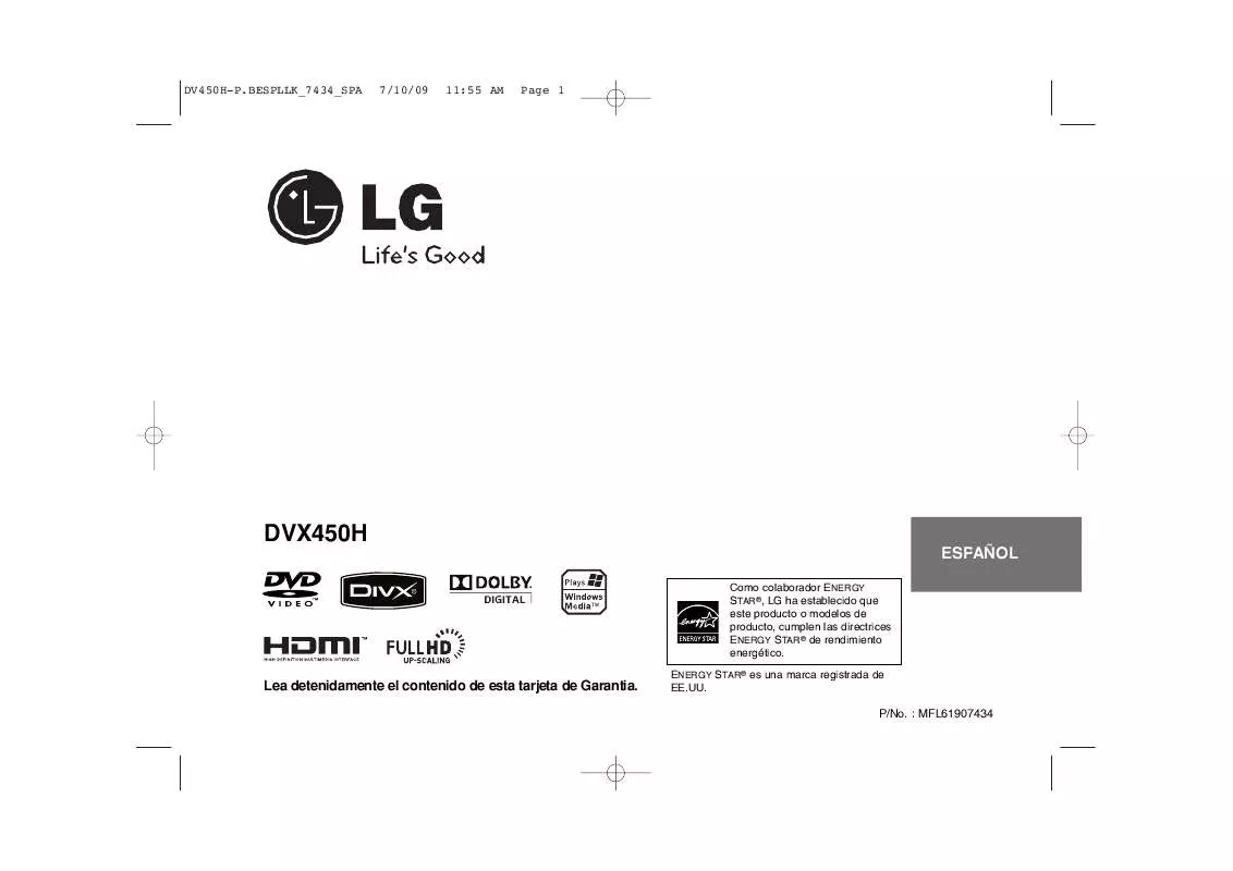 Mode d'emploi LG DVX-450H