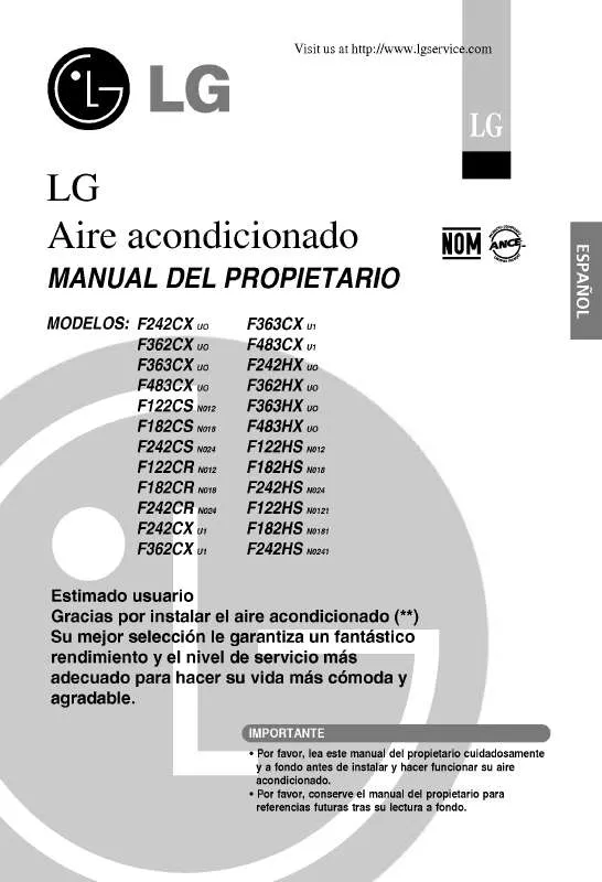 Mode d'emploi LG F182CR