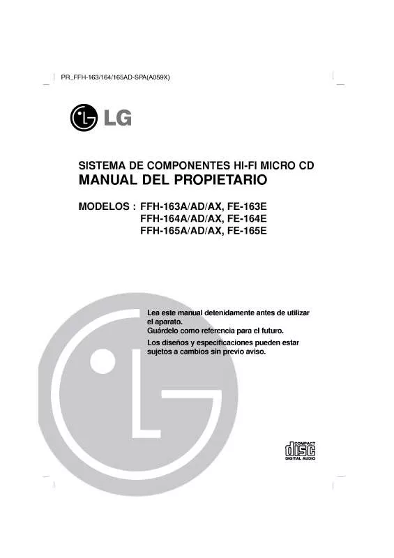 Mode d'emploi LG FFH-165A