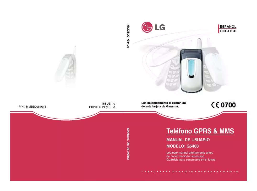 Mode d'emploi LG G5400