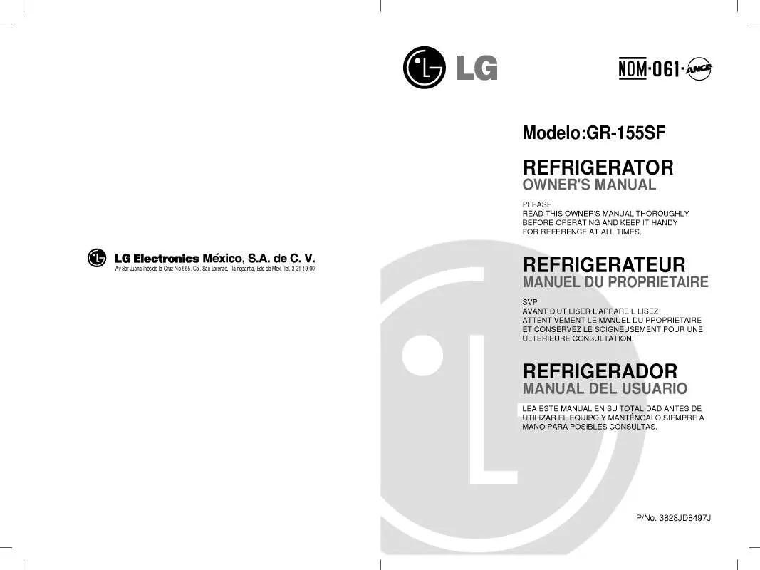 Mode d'emploi LG GR-155SF.ASWFMXC