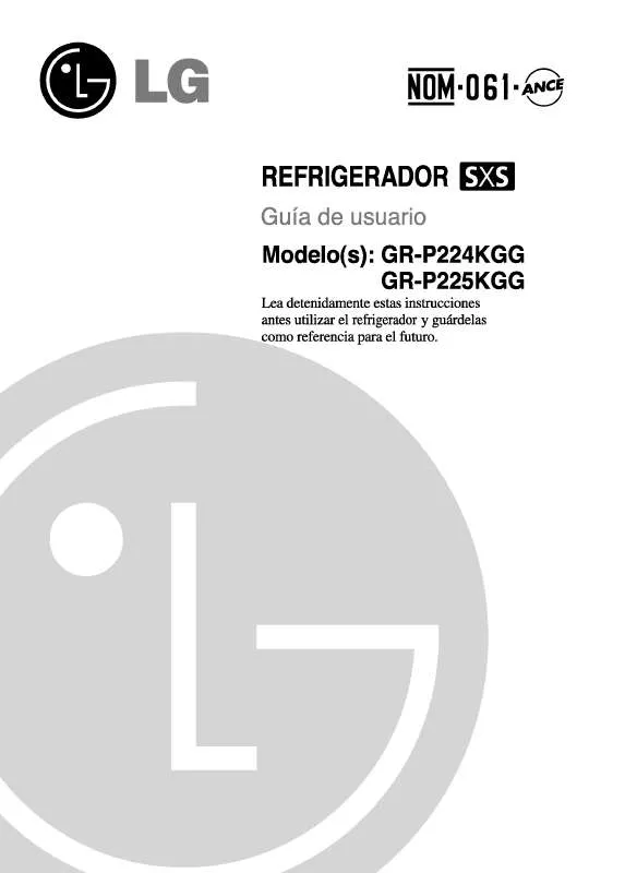 Mode d'emploi LG GR-P225KGG