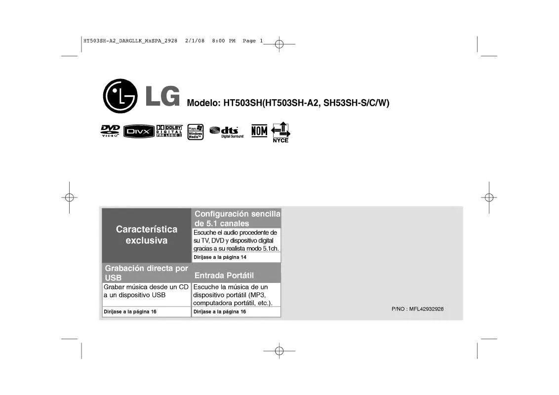 Mode d'emploi LG HT503SH-A2