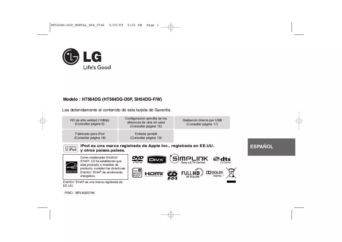 Mode d'emploi LG HT564DG