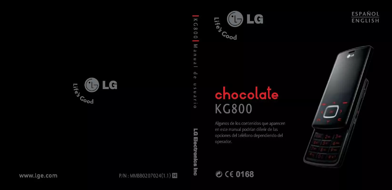 Mode d'emploi LG KG800