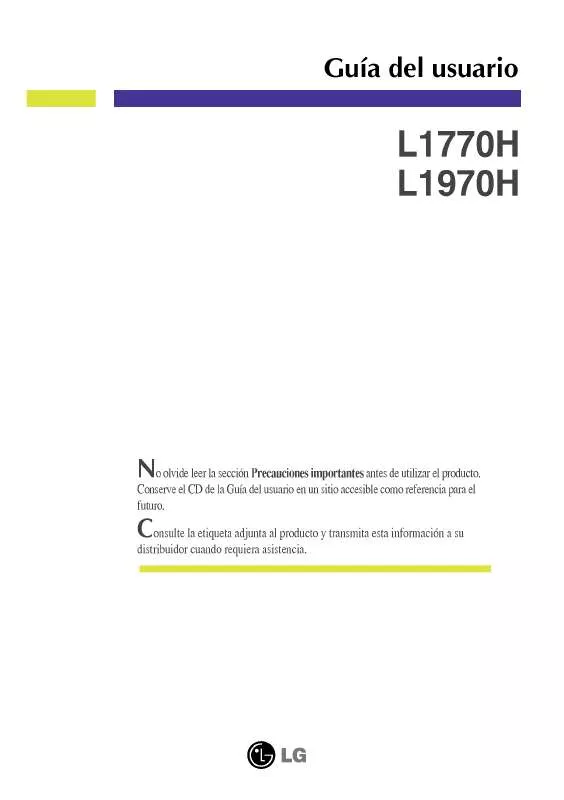Mode d'emploi LG L1770H-WF