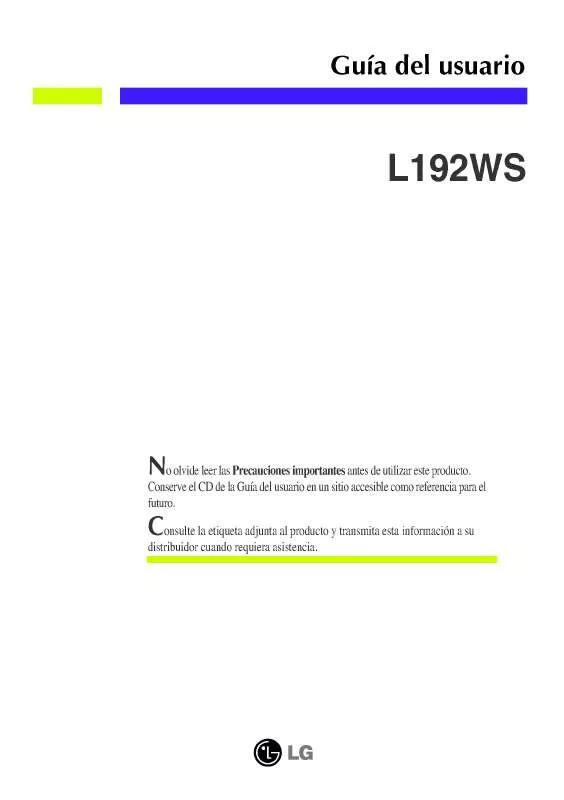 Mode d'emploi LG L192WS-BN