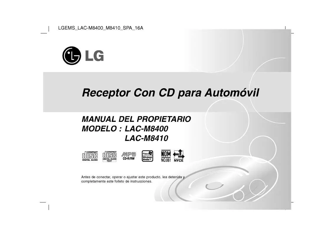 Mode d'emploi LG LAC-M8410