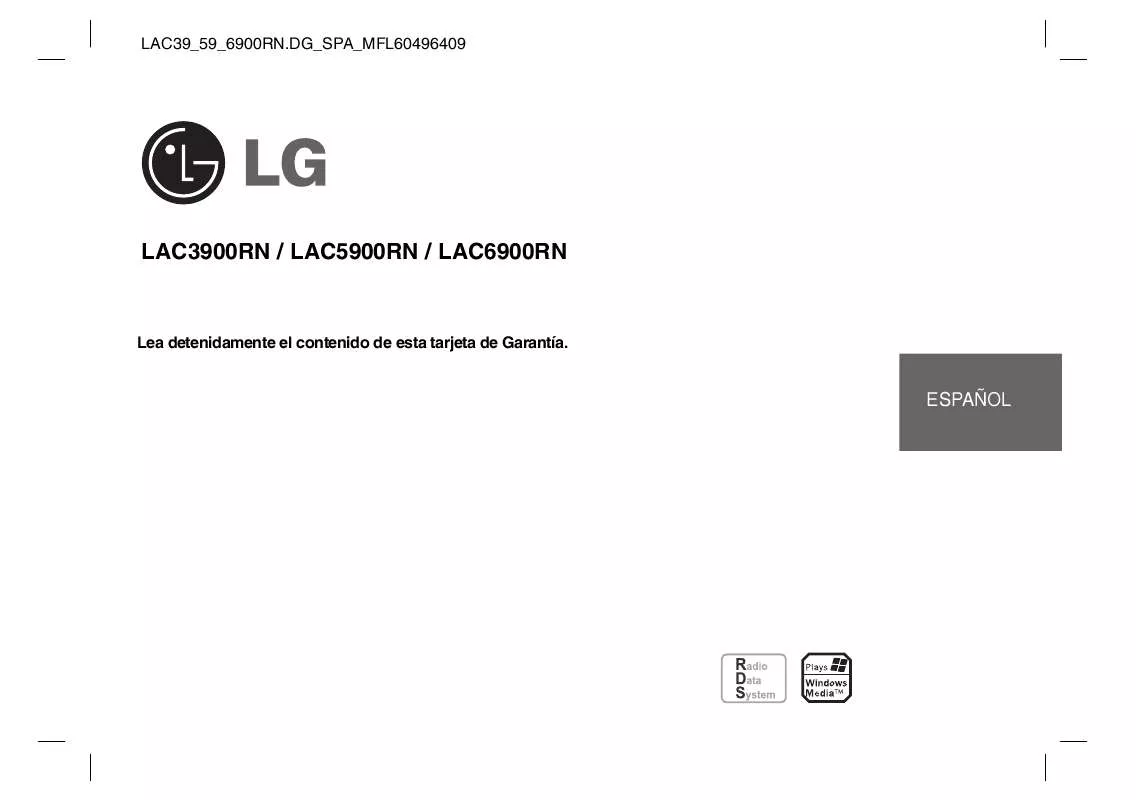 Mode d'emploi LG LAC3900RN