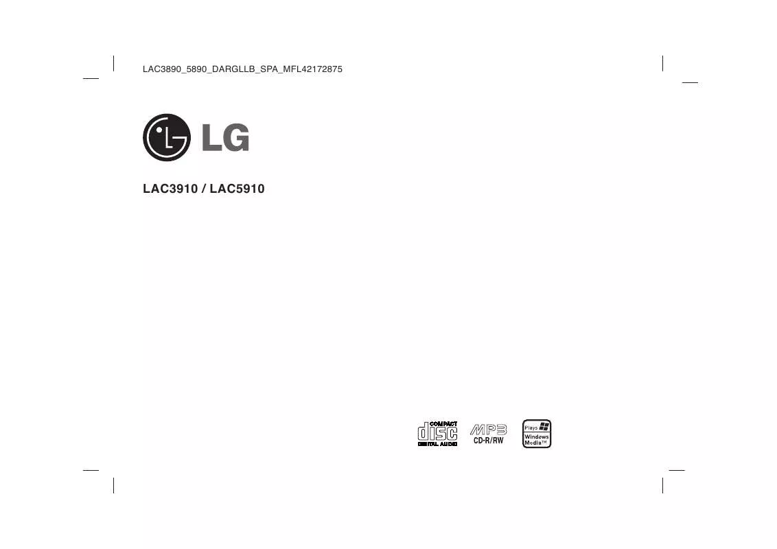 Mode d'emploi LG LAC3910