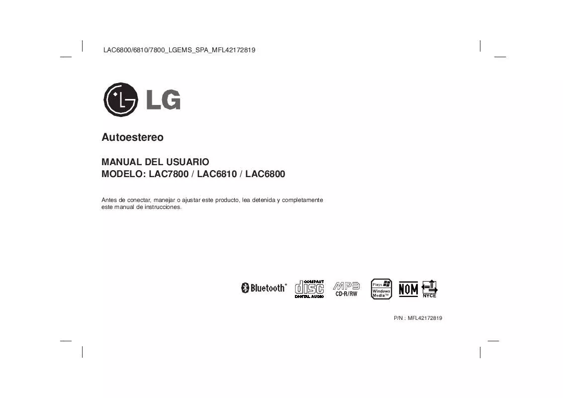 Mode d'emploi LG LAC6810