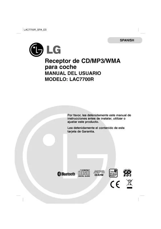 Mode d'emploi LG LAC7700R