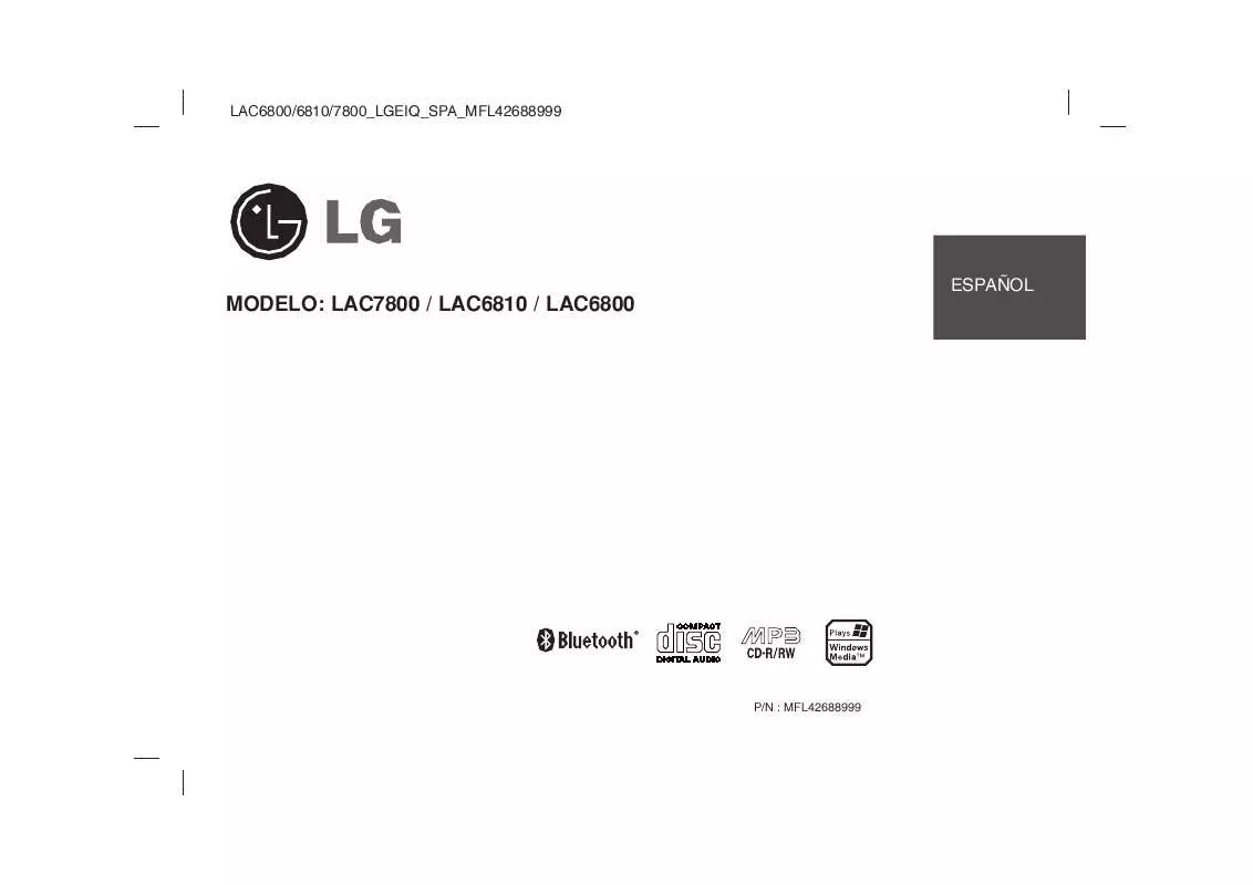 Mode d'emploi LG LAC7800