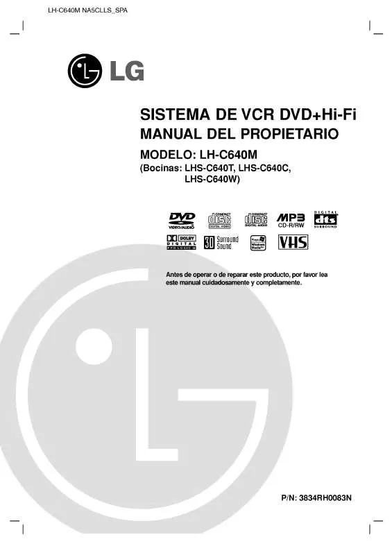 Mode d'emploi LG LH-C640M
