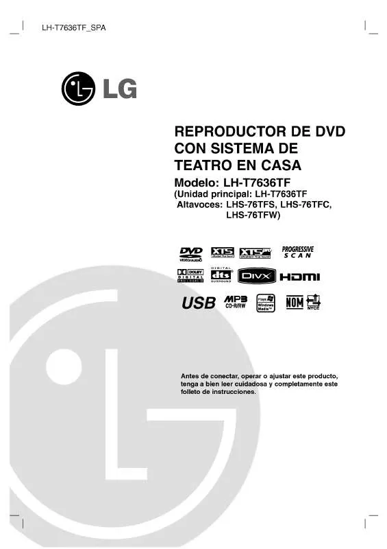 Mode d'emploi LG LH-T7636TF
