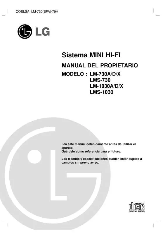 Mode d'emploi LG LM-1030A