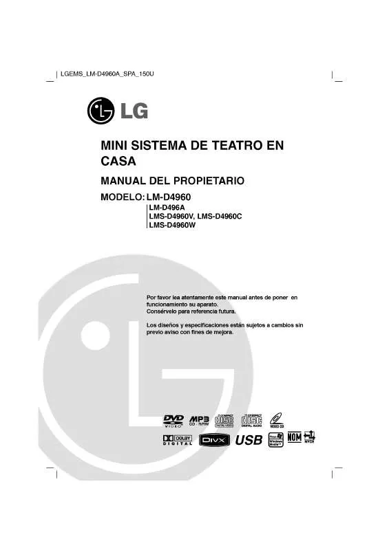 Mode d'emploi LG LM-D4960A