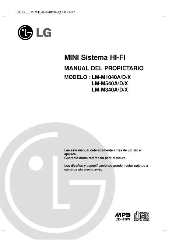 Mode d'emploi LG LM-M1040A