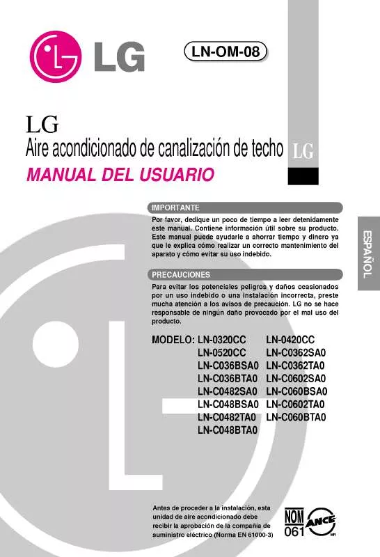 Mode d'emploi LG LN-C060BSA0