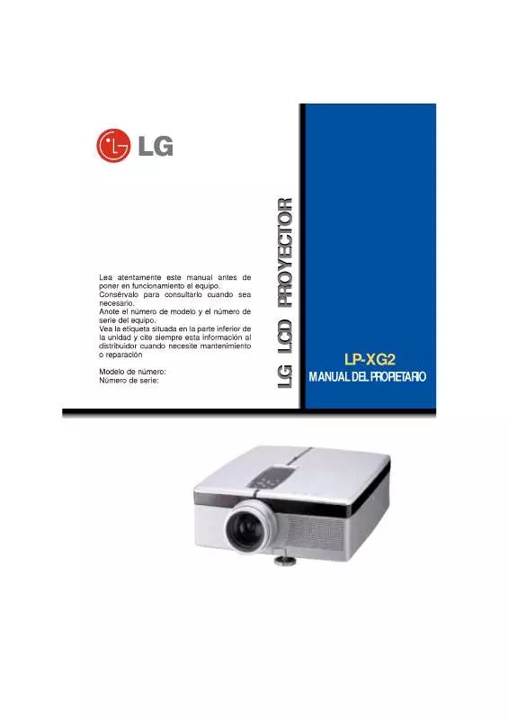 Mode d'emploi LG LP-XG2