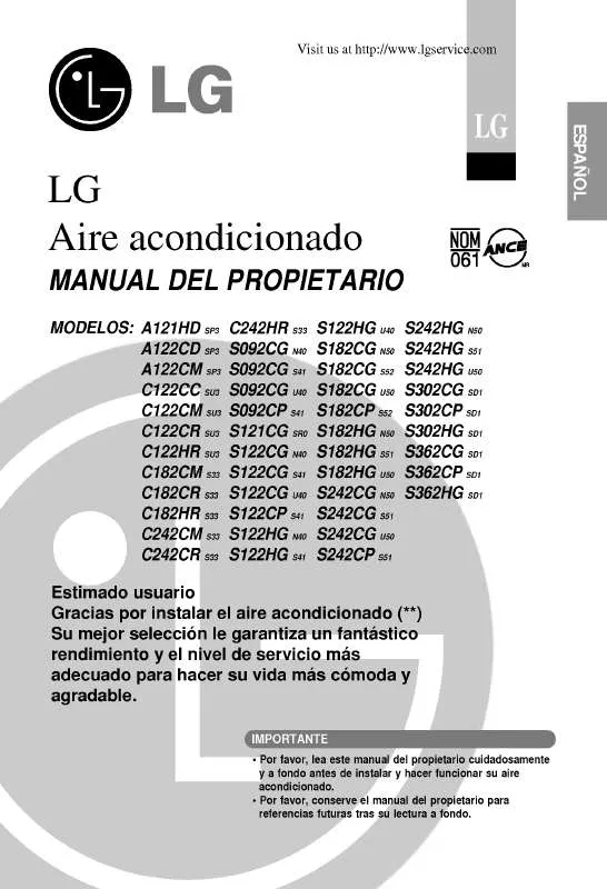 Mode d'emploi LG LS-C0924GA1