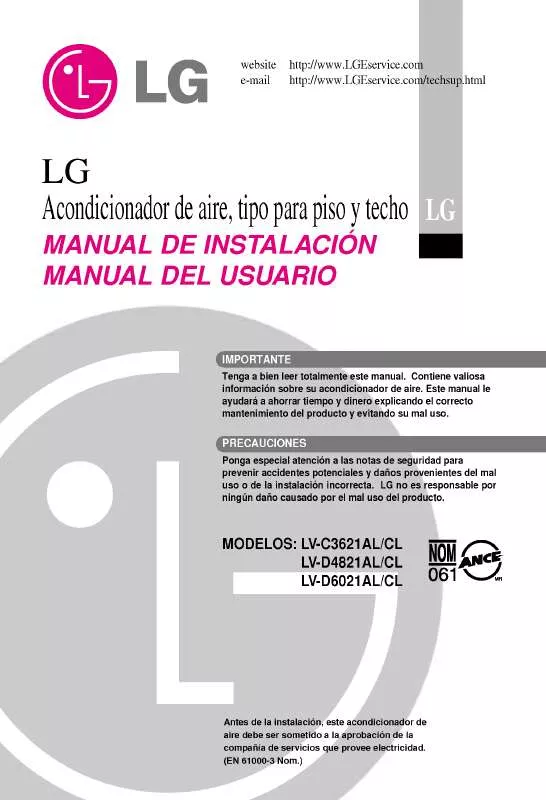 Mode d'emploi LG LV-C3621AL