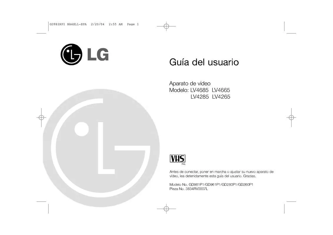 Mode d'emploi LG LV4685