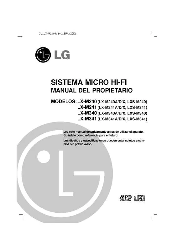 Mode d'emploi LG LX-M341A