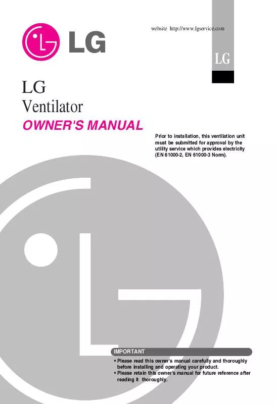 Mode d'emploi LG LZ-H0156BA0