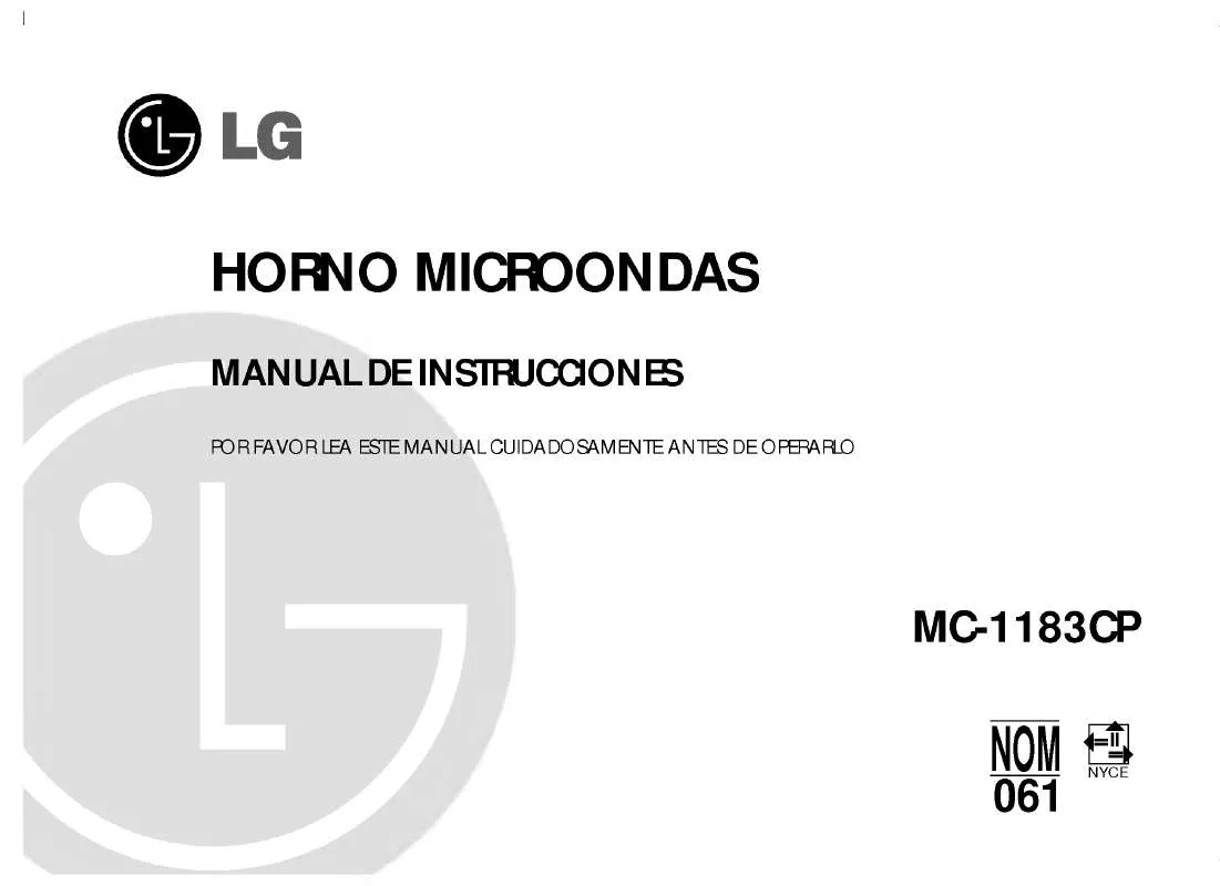 Mode d'emploi LG MC-1183CP