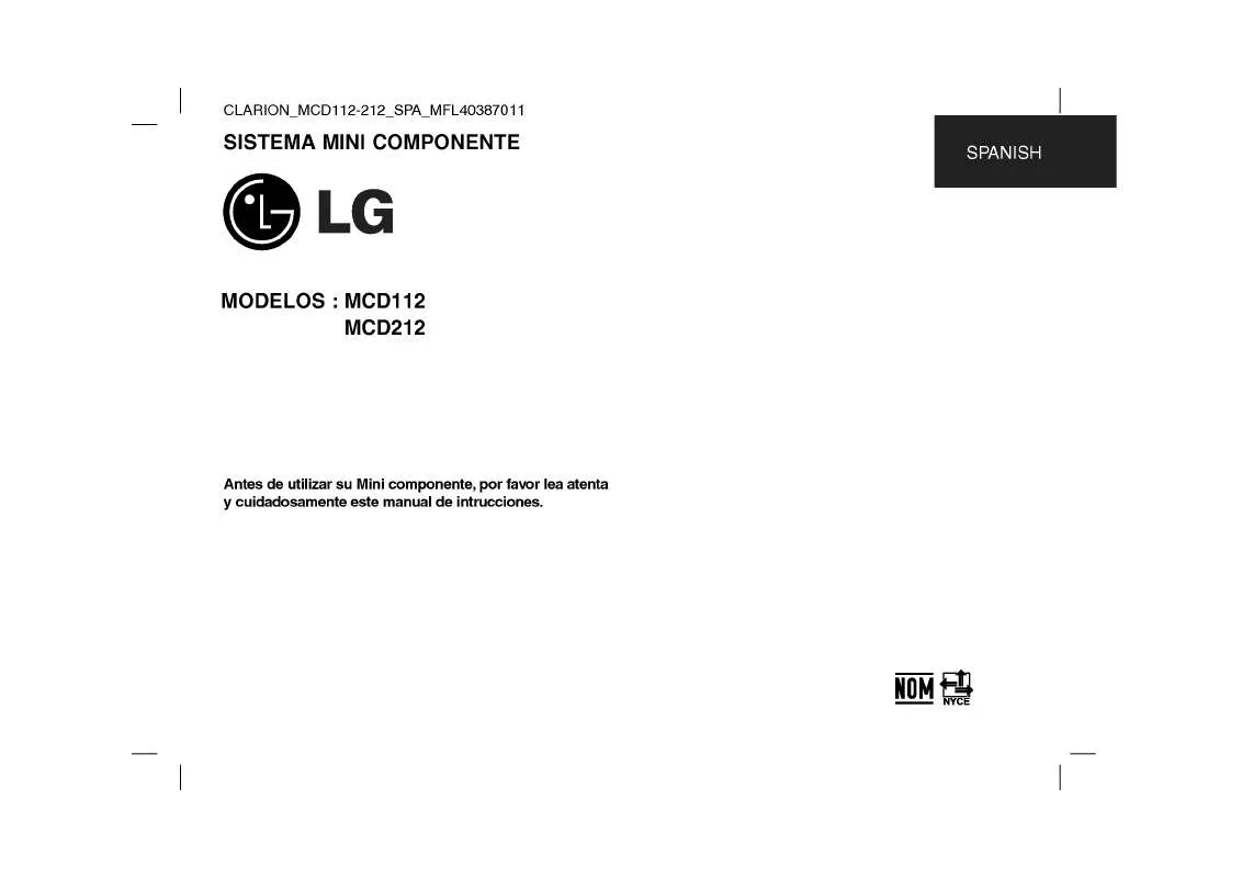 Mode d'emploi LG MCD112-A0