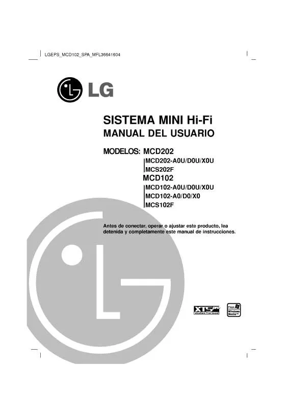 Mode d'emploi LG MC-D202