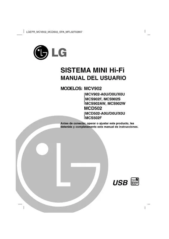 Mode d'emploi LG MCD502-A0U