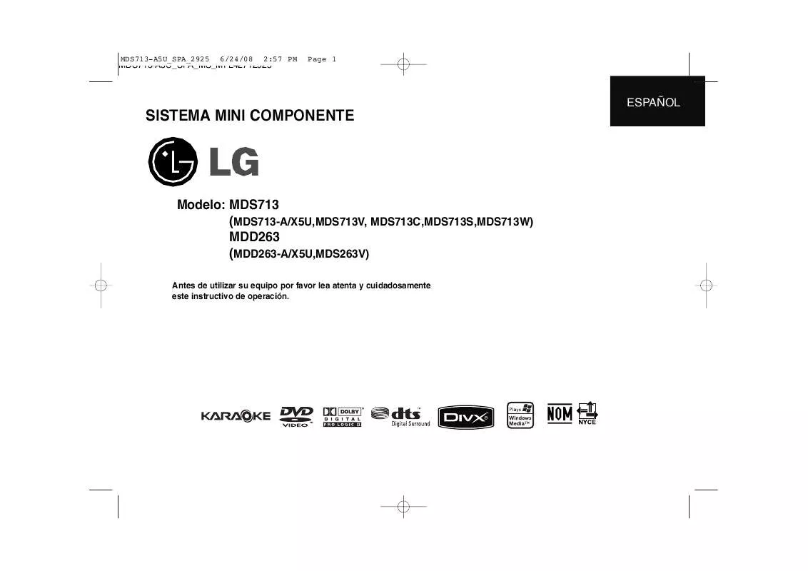 Mode d'emploi LG MDS713-A5U