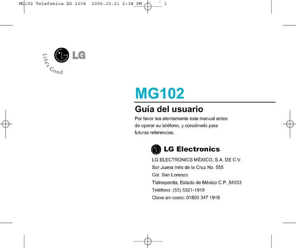 Mode d'emploi LG MG102
